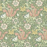 William Morris At Home Fabric, Flora And Foliage Compton Velvet, Apple